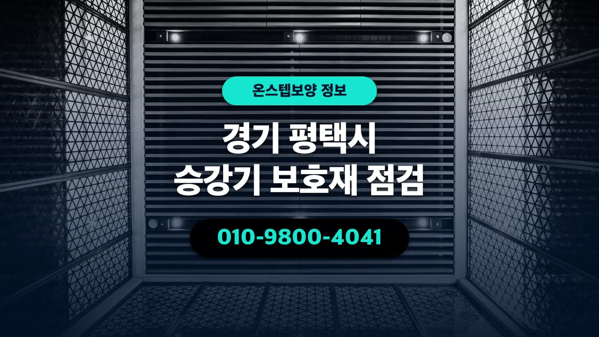 경기 평택시 승강기 보호재 점검 - 온스텝보양