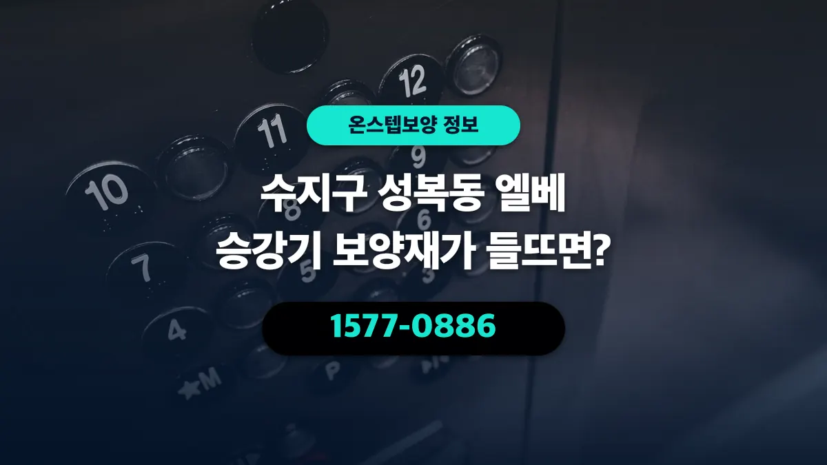 수지구 성복동 엘베 승강기 보양재가 들뜨면? - 온스텝보양