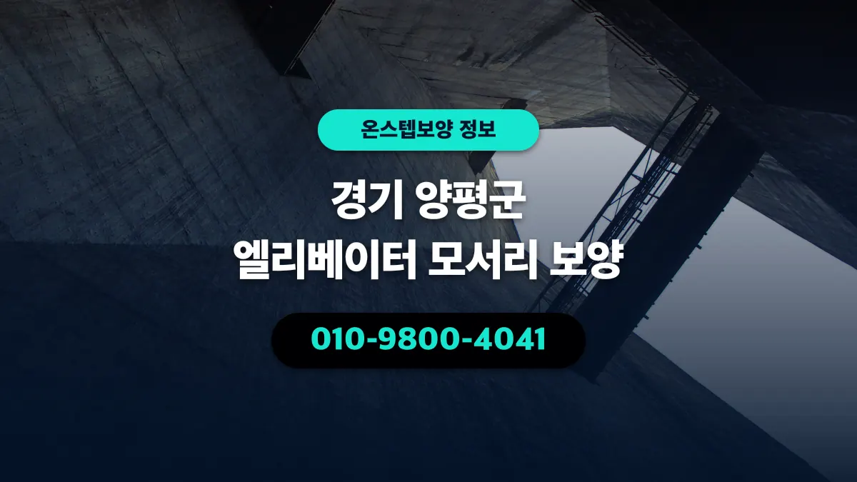 경기 양평군 엘리베이터 모서리 보양 - 온스텝보양