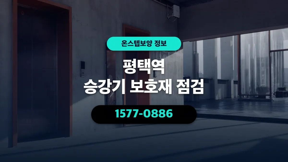 평택역 승강기 보호재 점검 - 온스텝보양