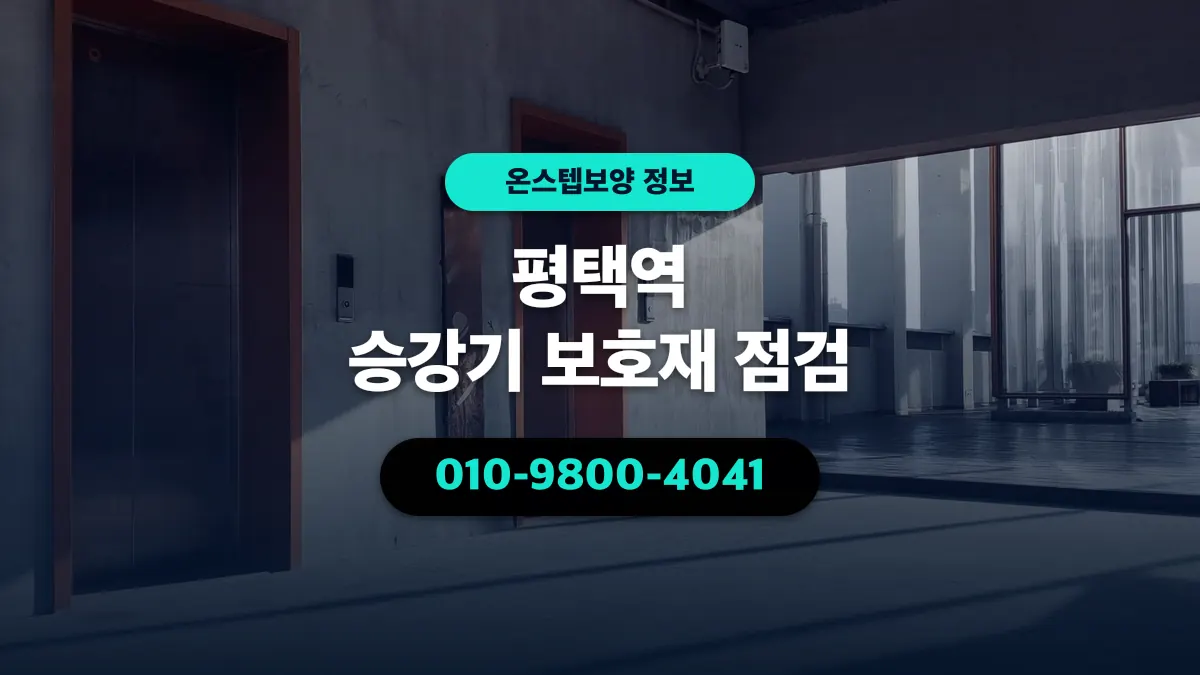 평택역 승강기 보호재 점검 - 온스텝보양