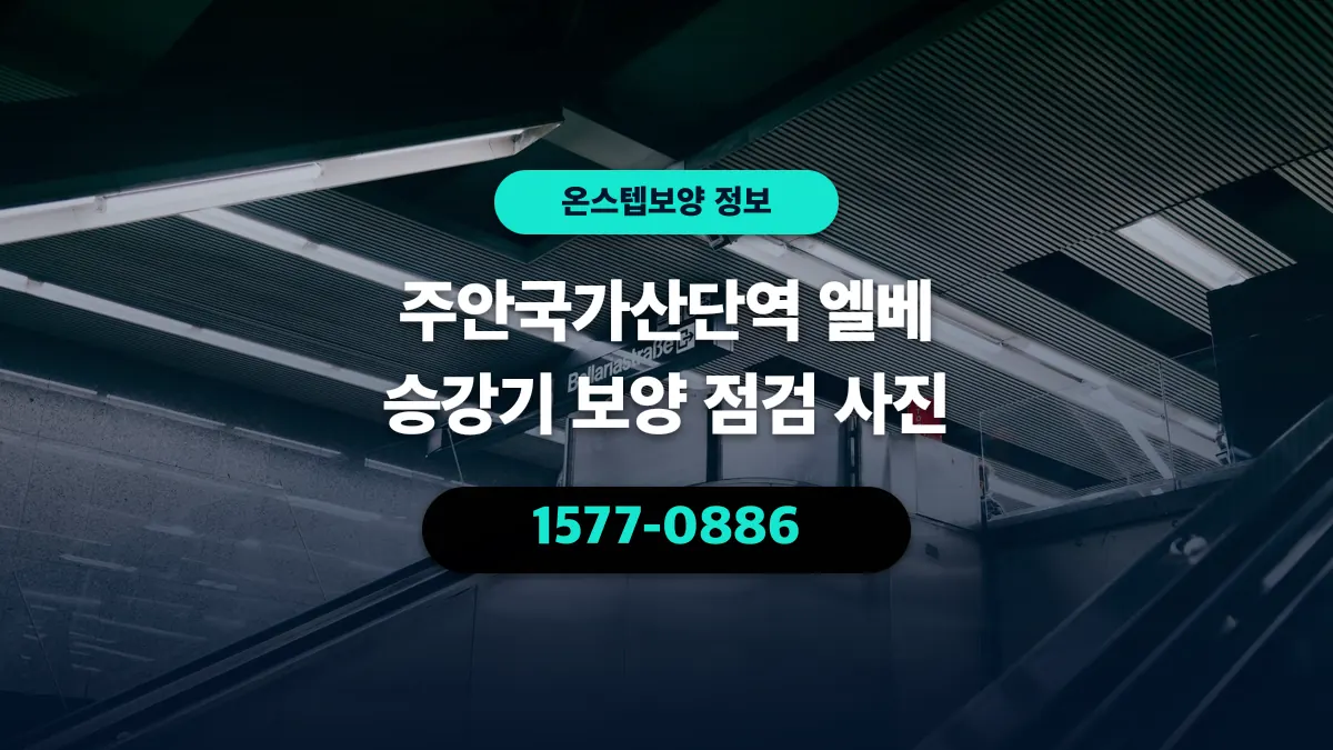 주안국가산단역 엘베 승강기 보양 점검 사진 - 온스텝보양