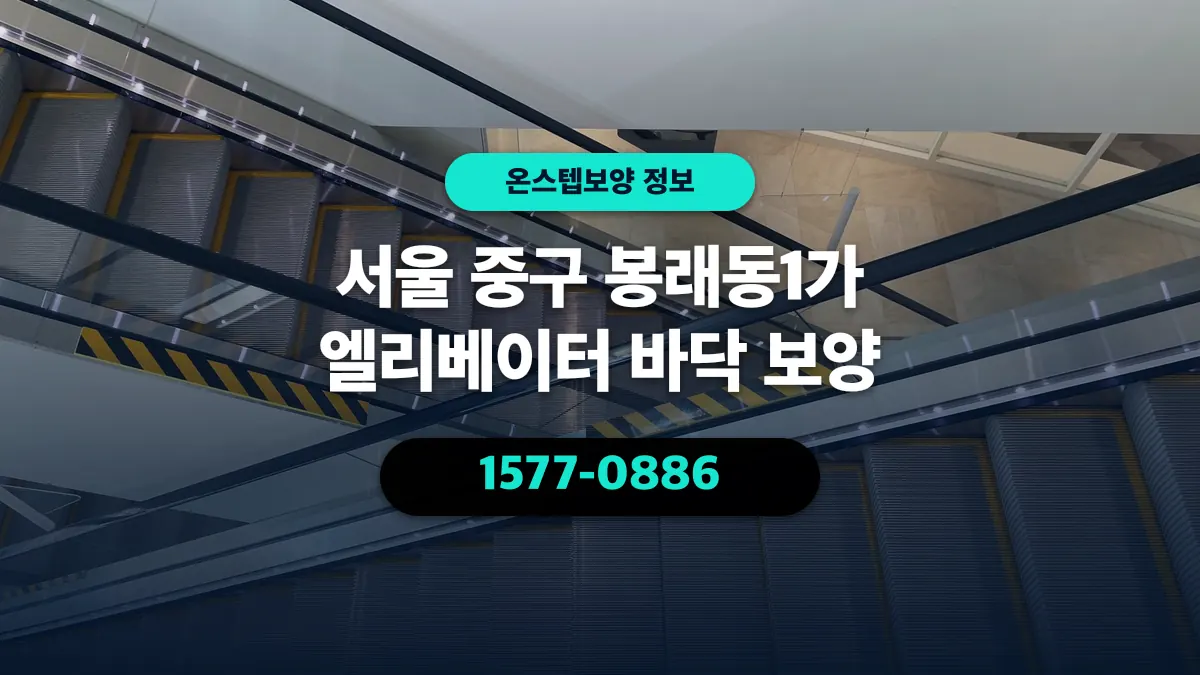 서울 중구 봉래동1가 엘리베이터 바닥 보양 - 온스텝보양