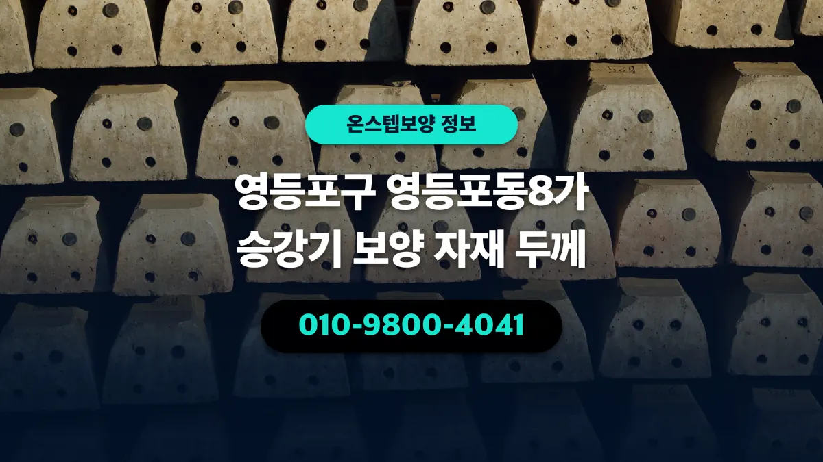영등포구 영등포동8가 승강기 보양 자재 두께 - 온스텝보양
