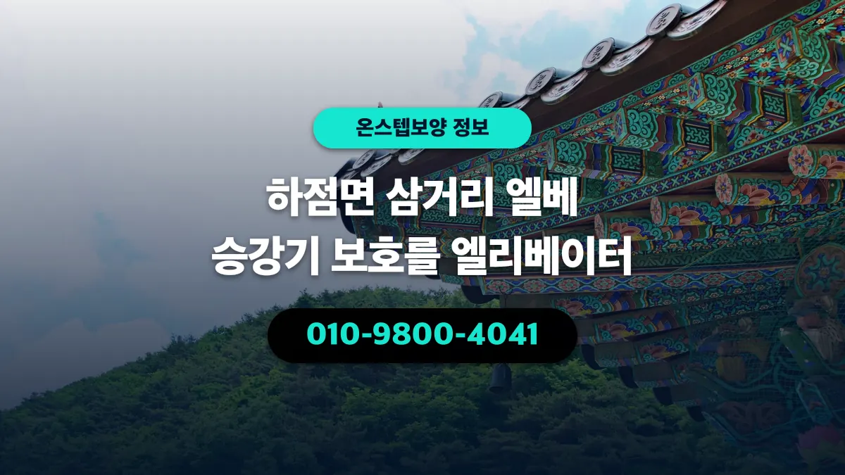 하점면 삼거리 엘베 승강기 보호를 엘리베이터 - 온스텝보양