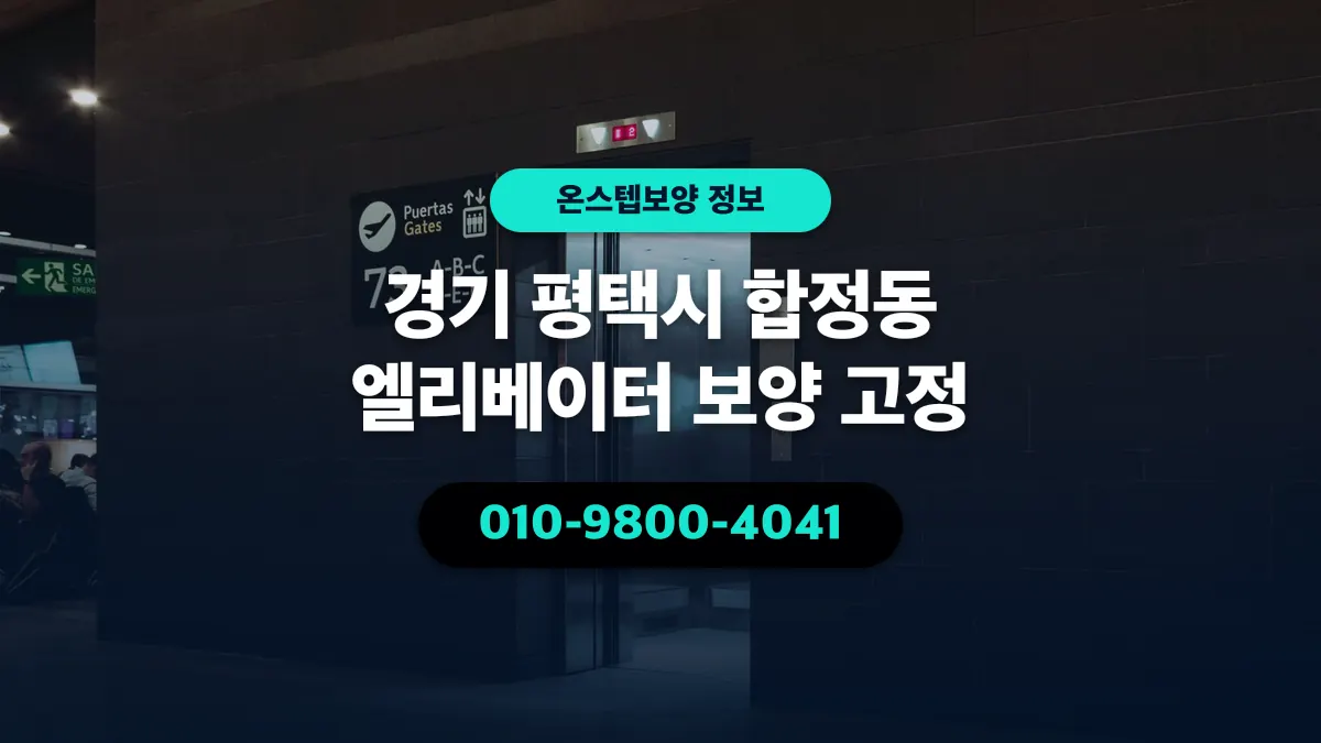 경기 평택시 합정동 엘리베이터 보양 고정 - 온스텝보양
