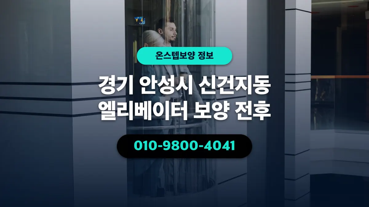 경기 안성시 신건지동 엘리베이터 보양 전후 - 온스텝보양