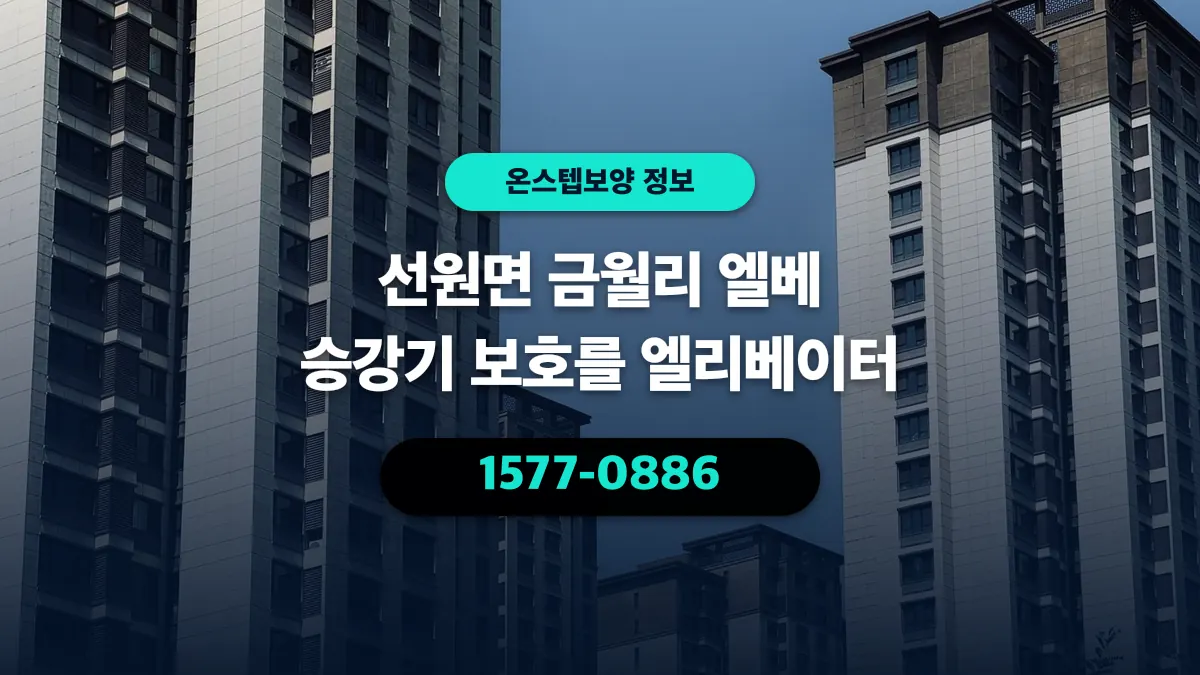 선원면 금월리 엘베 승강기 보호를 엘리베이터 - 온스텝보양