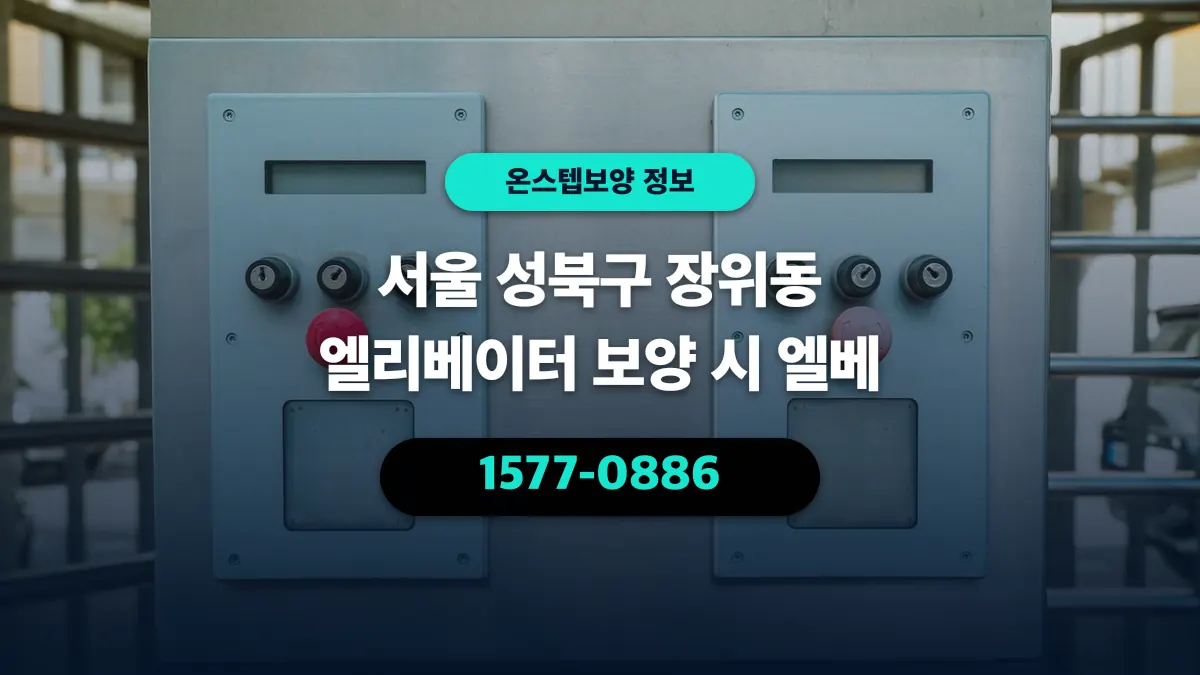 서울 성북구 장위동 엘리베이터 보양 시 엘베 - 온스텝보양