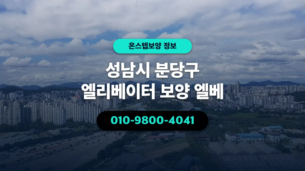성남시 분당구 엘리베이터 보양 엘베 - 온스텝보양