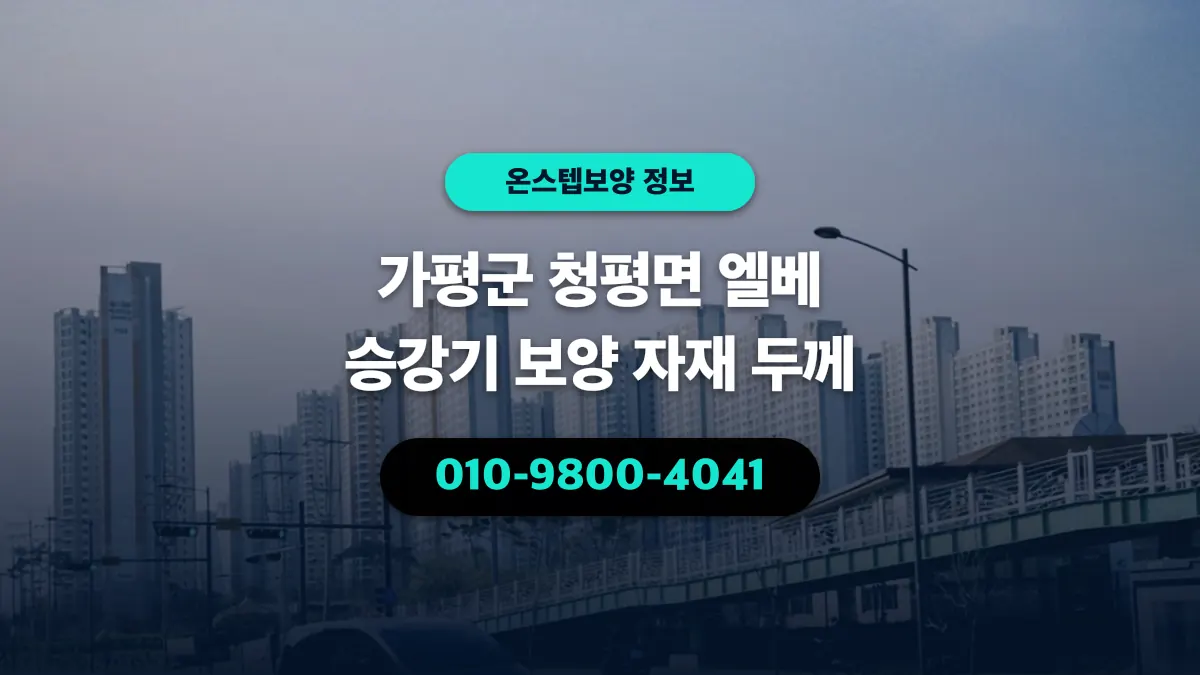 가평군 청평면 엘베 승강기 보양 자재 두께 - 온스텝보양