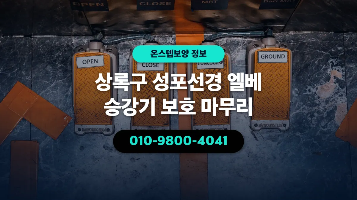 상록구 성포선경 엘베 승강기 보호 마무리 - 온스텝보양
