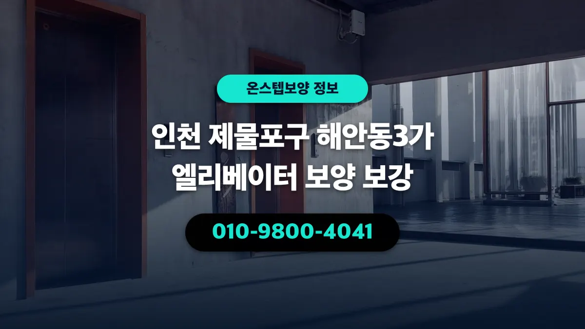 인천 제물포구 해안동3가 엘리베이터 보양 보강 - 온스텝보양