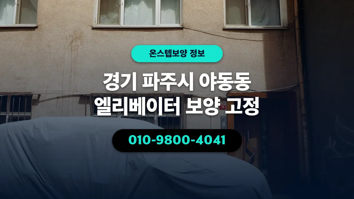 경기 파주시 야동동 엘리베이터 보양 고정 - 온스텝보양
