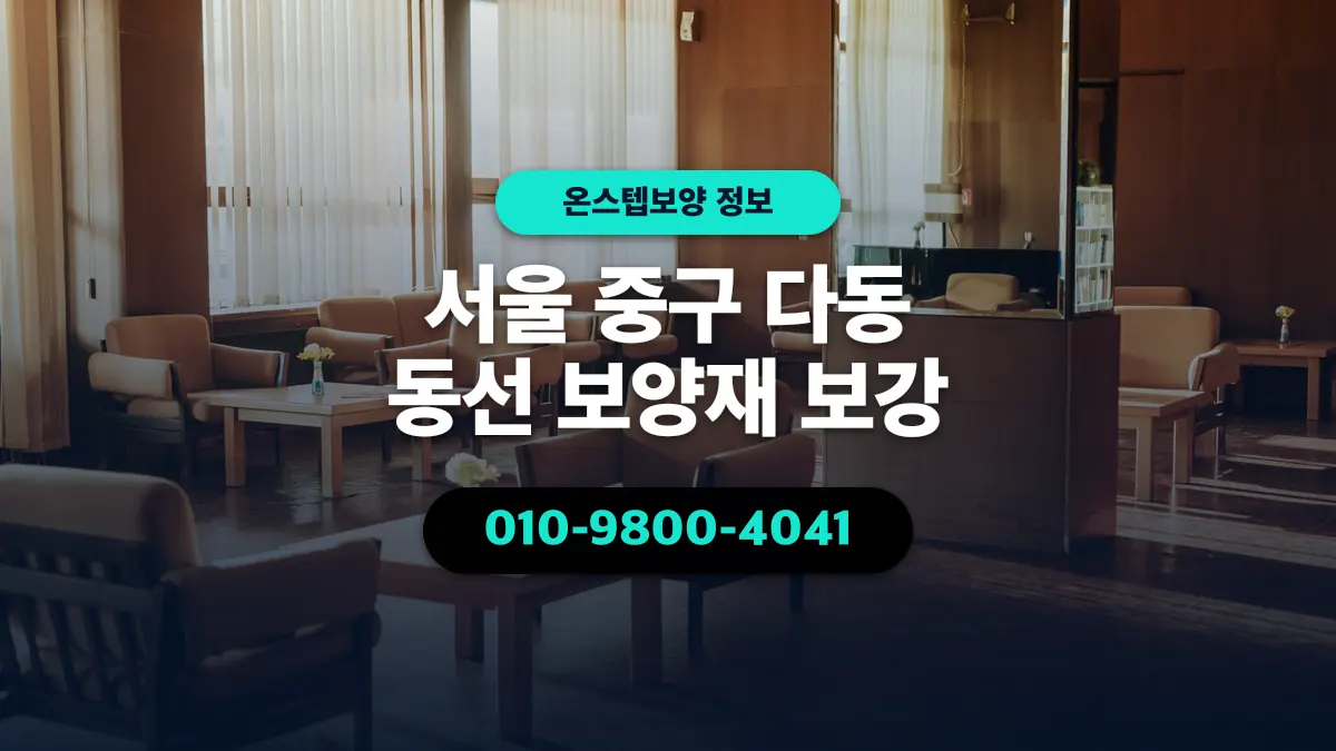 서울 중구 다동 동선 보양재 보강 - 온스텝보양