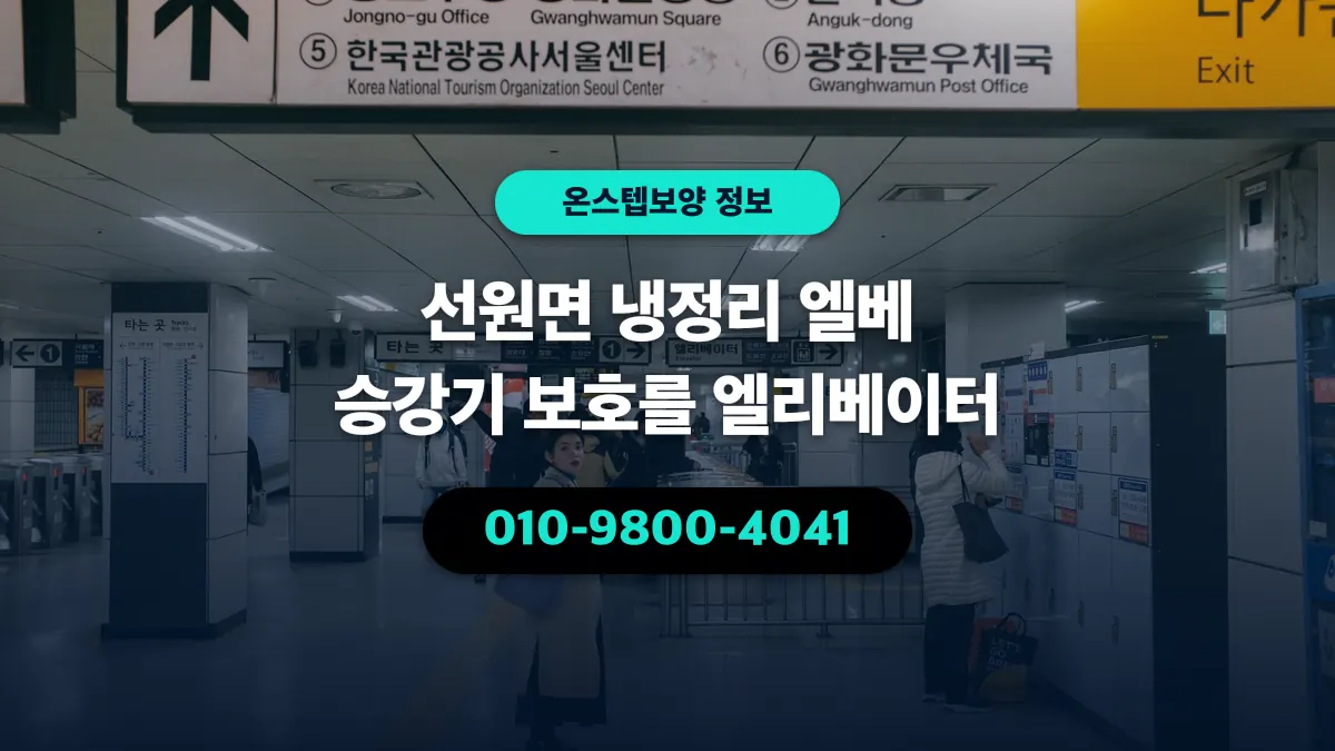 선원면 냉정리 엘베 승강기 보호를 엘리베이터 - 온스텝보양