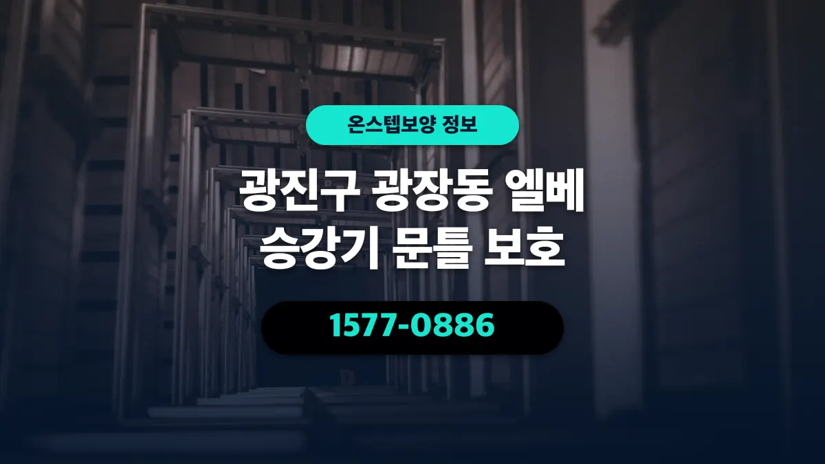 광진구 광장동 엘베 승강기 문틀 보호 - 온스텝보양