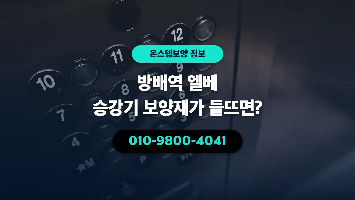 방배역 엘베 승강기 보양재가 들뜨면? - 온스텝보양
