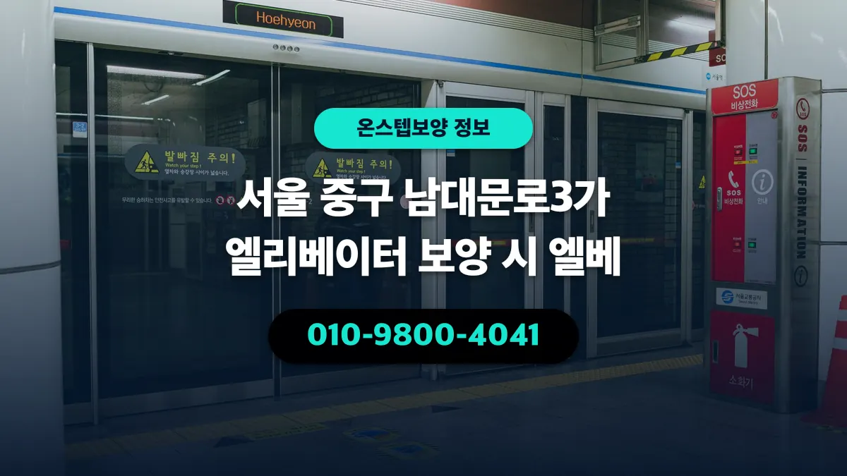 서울 중구 남대문로3가 엘리베이터 보양 시 엘베 - 온스텝보양