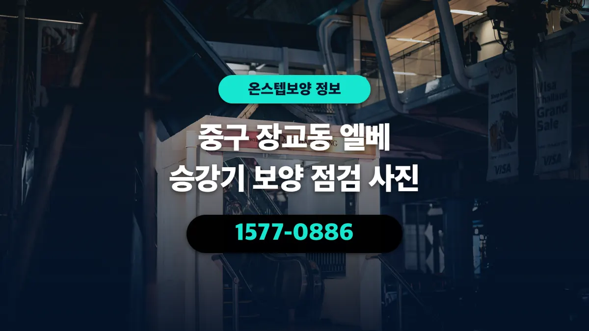 중구 장교동 엘베 승강기 보양 점검 사진 - 온스텝보양
