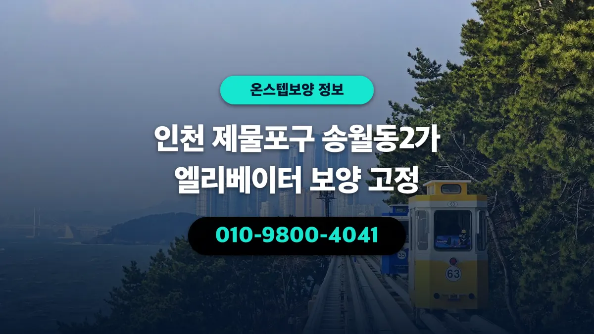 인천 제물포구 송월동2가 엘리베이터 보양 고정 - 온스텝보양