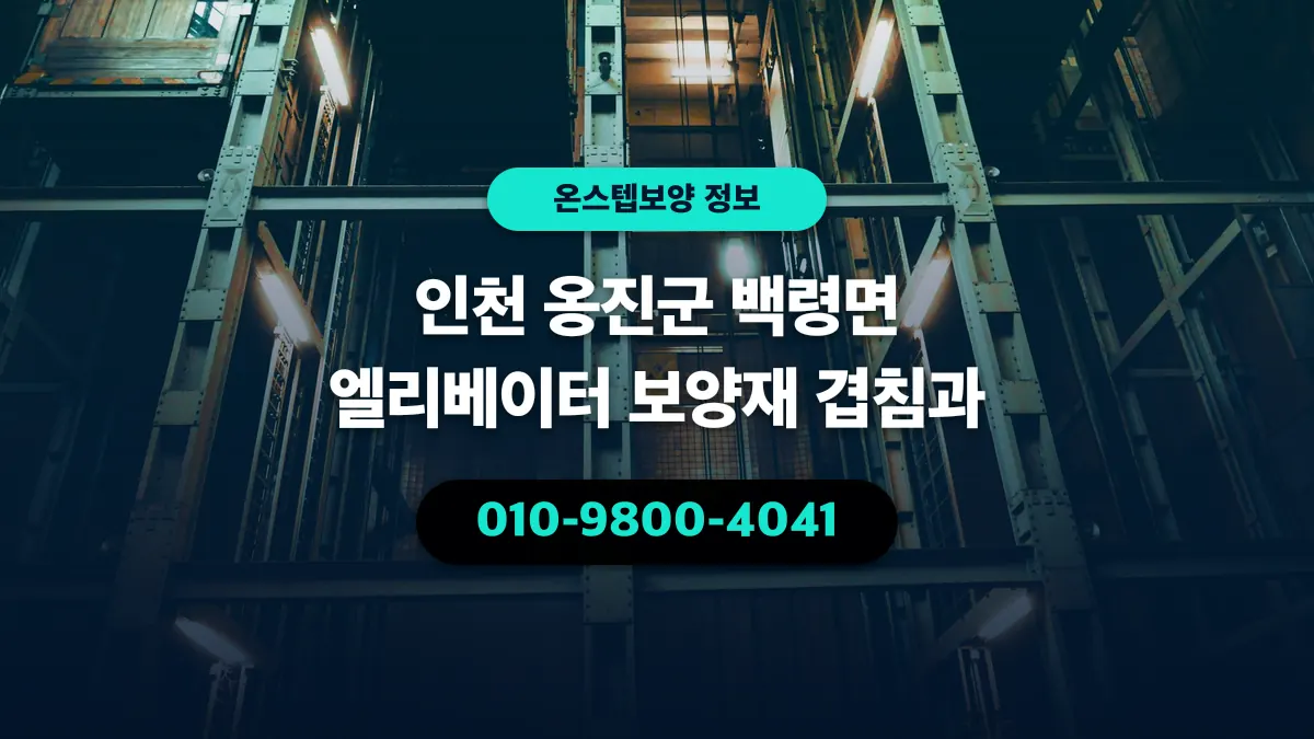 인천 옹진군 백령면 엘리베이터 보양재 겹침과 - 온스텝보양