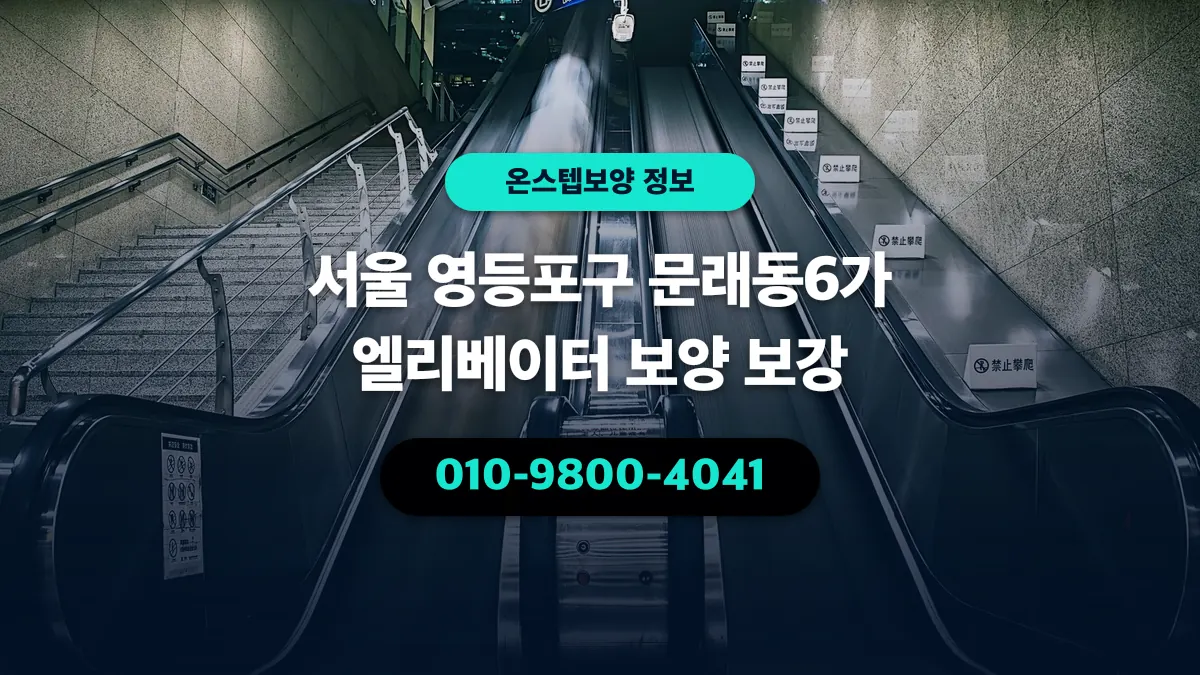 서울 영등포구 문래동6가 엘리베이터 보양 보강 - 온스텝보양