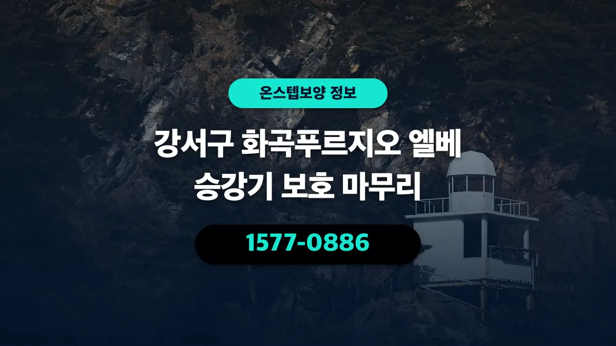 강서구 화곡푸르지오 엘베 승강기 보호 마무리 - 온스텝보양