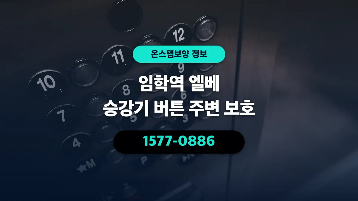 임학역 엘베 승강기 버튼 주변 보호 - 온스텝보양