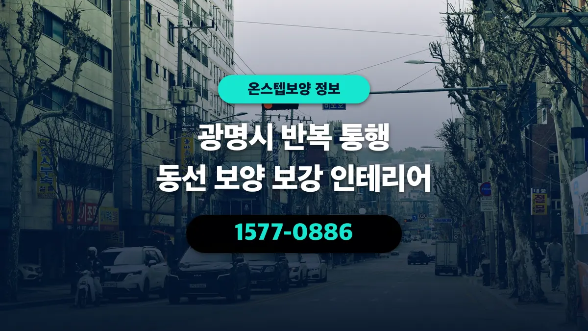 광명시 반복 통행 동선 보양 보강 인테리어 - 온스텝보양