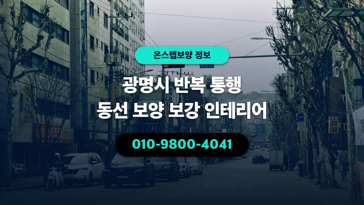 광명시 반복 통행 동선 보양 보강 인테리어 - 온스텝보양