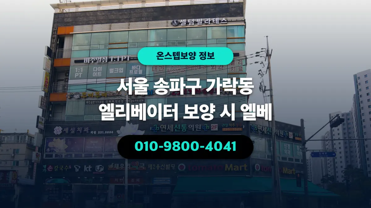서울 송파구 가락동 엘리베이터 보양 시 엘베 - 온스텝보양