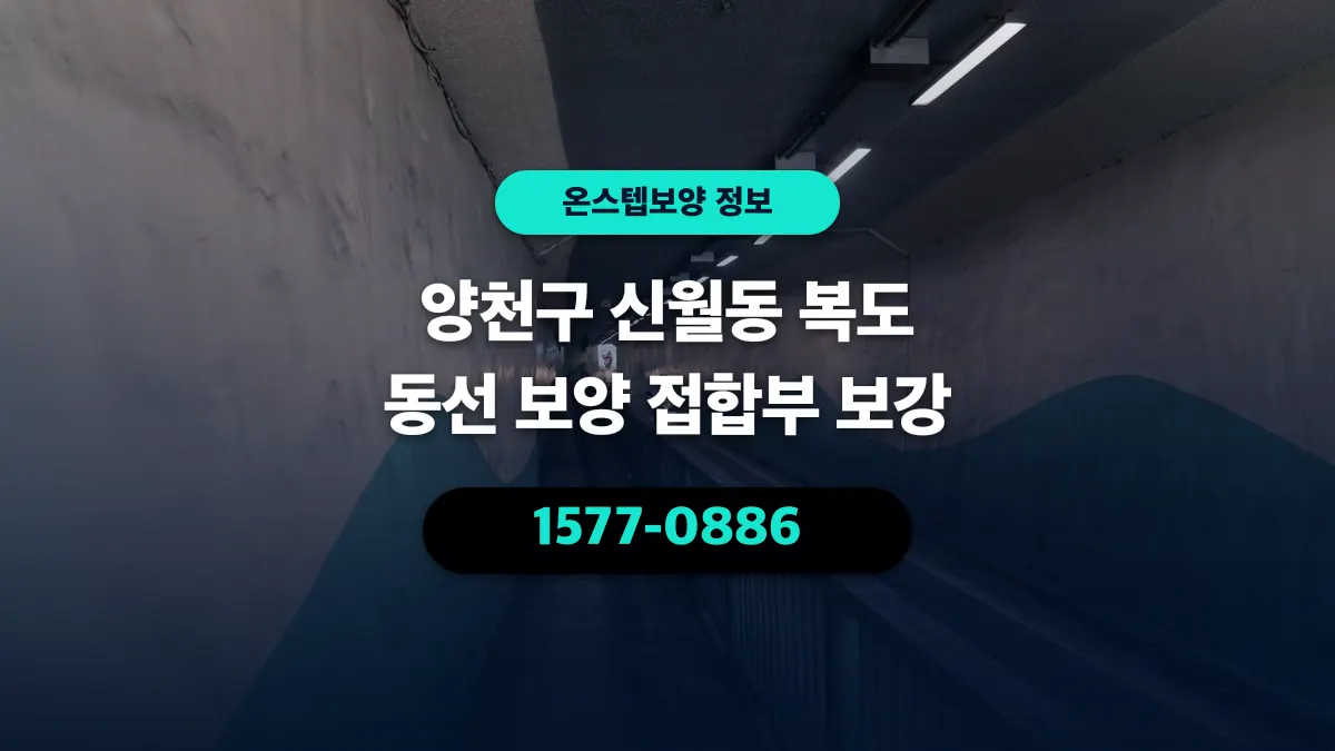 양천구 신월동 복도 동선 보양 접합부 보강 - 온스텝보양