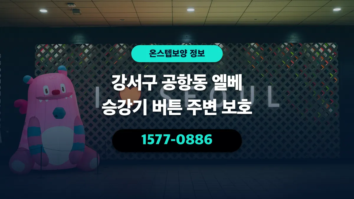 강서구 공항동 엘베 승강기 버튼 주변 보호 - 온스텝보양