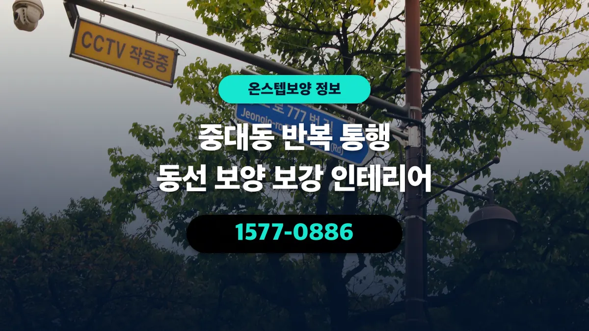 중대동 반복 통행 동선 보양 보강 인테리어 - 온스텝보양