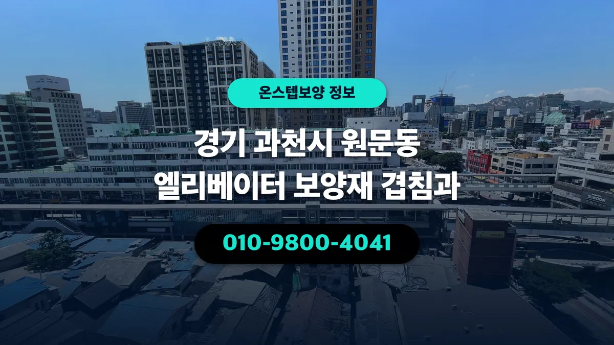 경기 과천시 원문동 엘리베이터 보양재 겹침과 - 온스텝보양