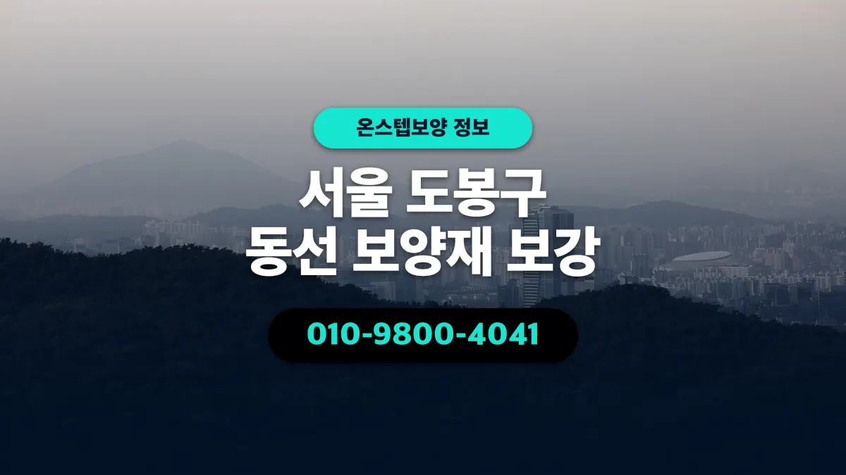 서울 도봉구 동선 보양재 보강 - 온스텝보양