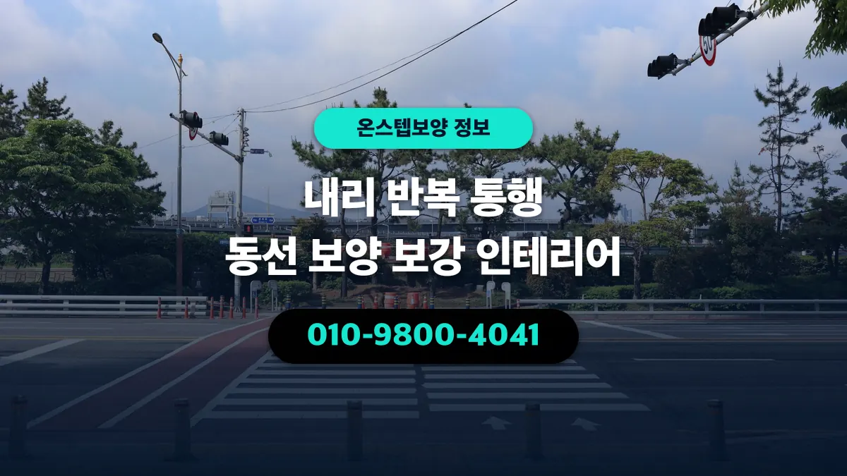 내리 반복 통행 동선 보양 보강 인테리어 - 온스텝보양