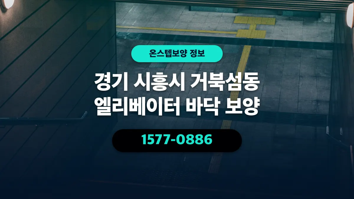경기 시흥시 거북섬동 엘리베이터 바닥 보양 - 온스텝보양