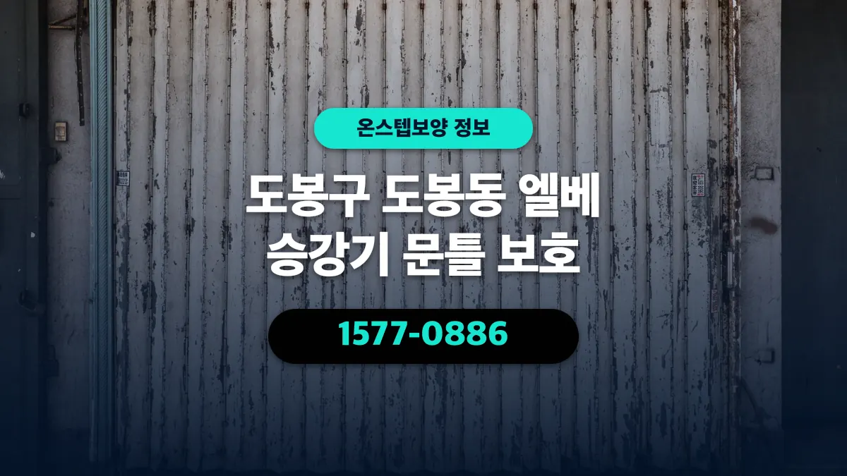 도봉구 도봉동 엘베 승강기 문틀 보호 - 온스텝보양