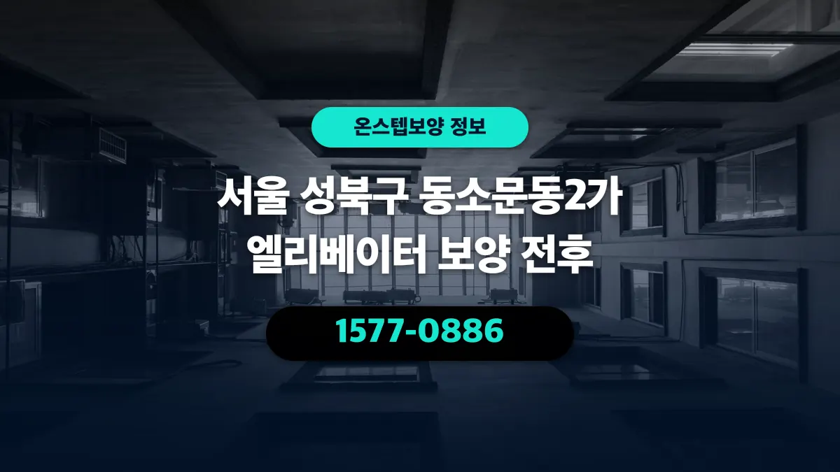 서울 성북구 동소문동2가 엘리베이터 보양 전후 - 온스텝보양