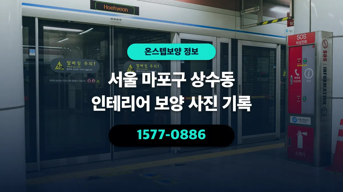 서울 마포구 상수동 인테리어 보양 사진 기록 - 온스텝보양