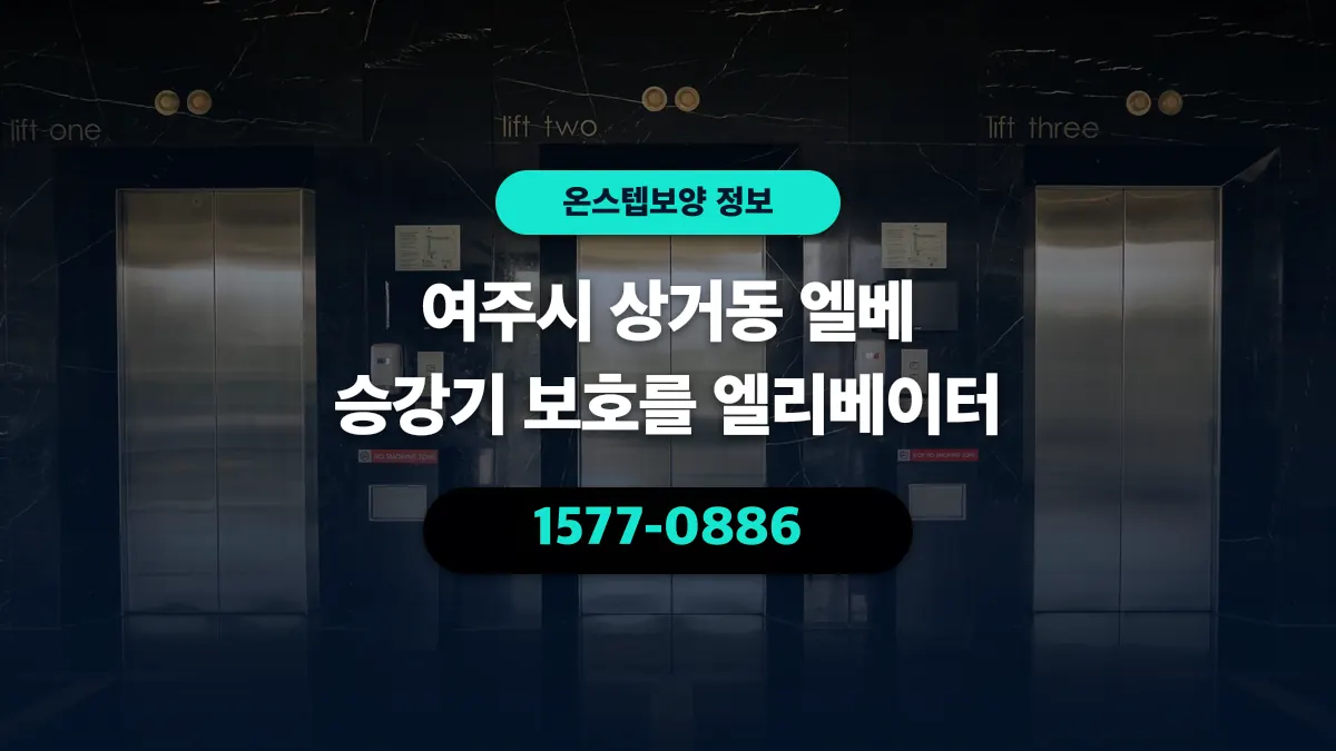여주시 상거동 엘베 승강기 보호를 엘리베이터 - 온스텝보양