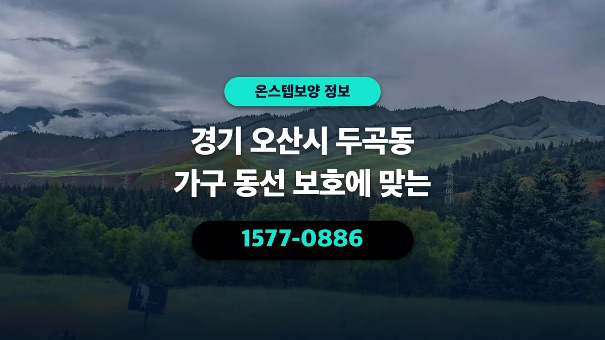 경기 오산시 두곡동 가구 동선 보호에 맞는 - 온스텝보양