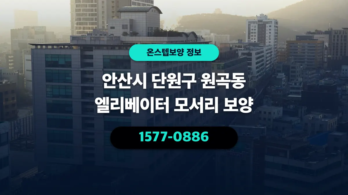 안산시 단원구 원곡동 엘리베이터 모서리 보양 - 온스텝보양