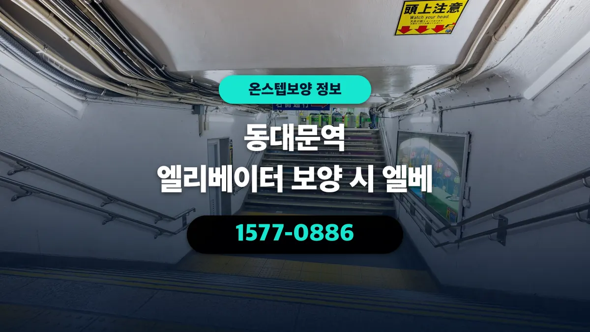 동대문역 엘리베이터 보양 시 엘베 - 온스텝보양