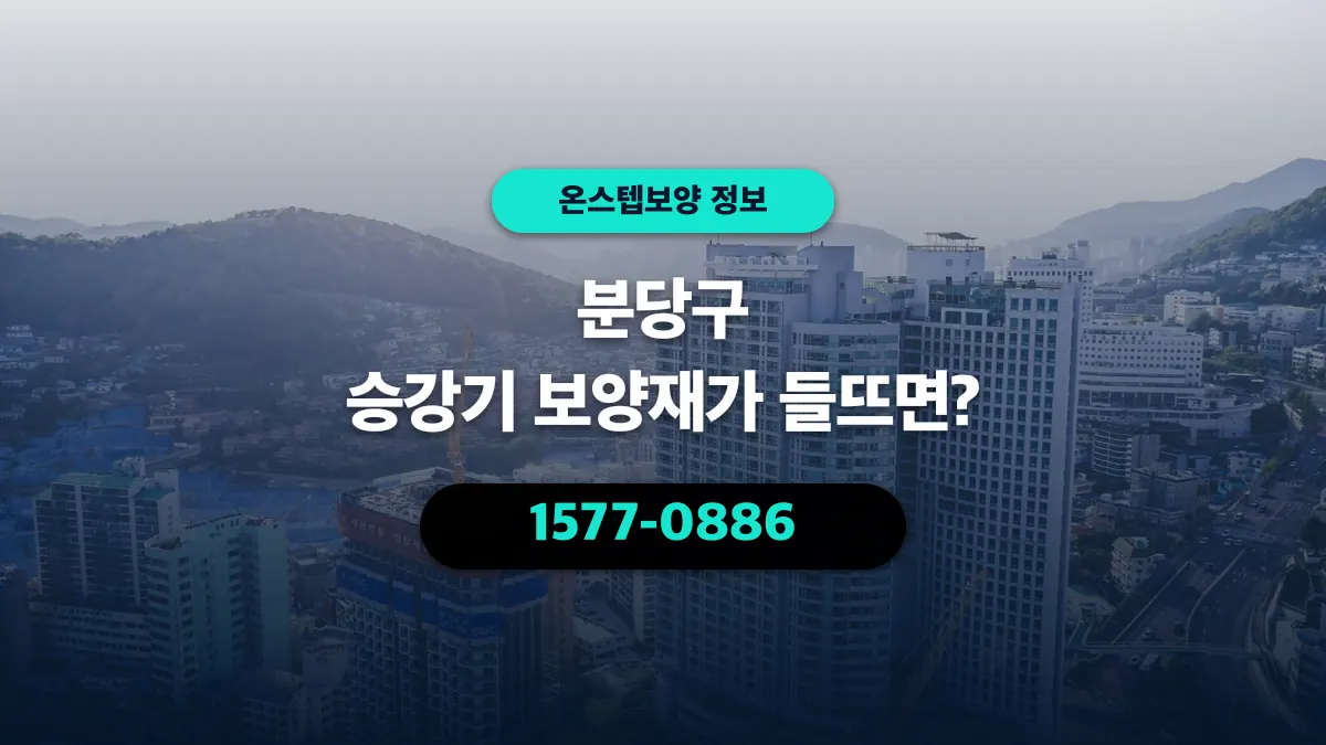 분당구 승강기 보양재가 들뜨면? - 온스텝보양
