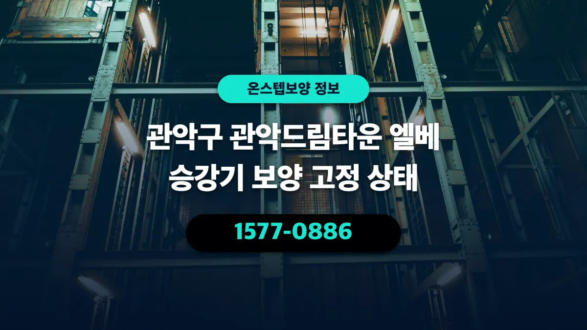 관악구 관악드림타운 엘베 승강기 보양 고정 상태 - 온스텝보양